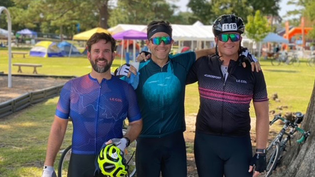 Attorneys of Hardee, Massey & Blodgett, LLP attorneys at a cycling event